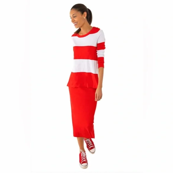 NWT Gretchen Scott Slimming Red Sailor Skirt Size Lg - Picture 13 of 15